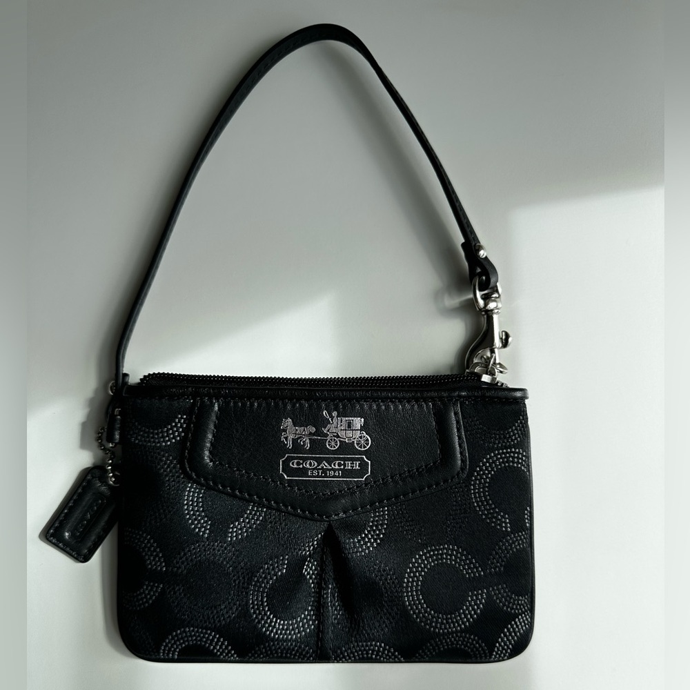 Vintage Coach black wristlet